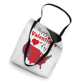 Happy Valentines Day Funny USA Election 2024 Red Map Trump Tote Bag