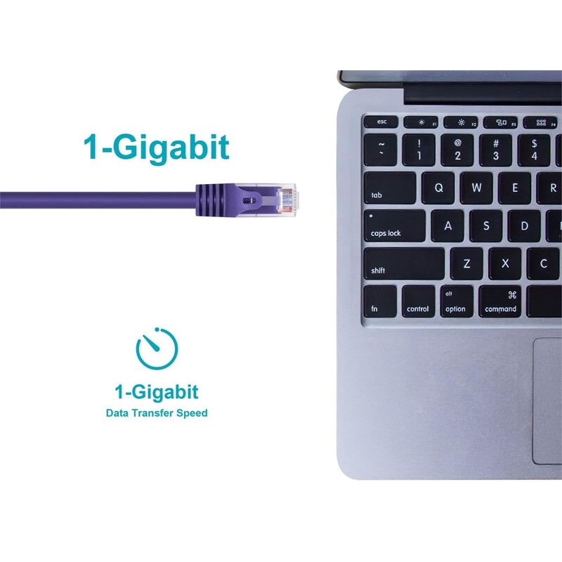 Monoprice Cat5e Ethernet Patch Cable - 10 Feet - Purple