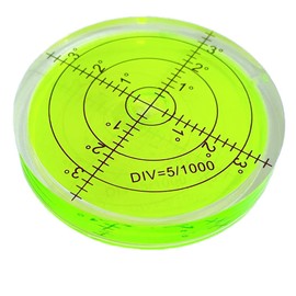 WOYISEPG Circular Bubble Spirit Levels 66x10mm Degree Marked Surface Round Spirit Level Measuring Instruments Layout Tools (66mm, Non-Sticky)