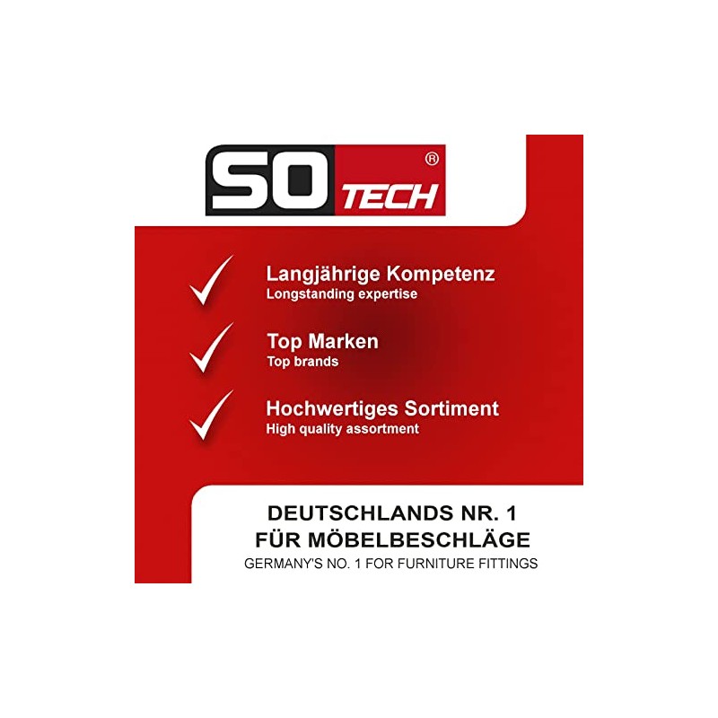 So-Tech® Furniture Foot, Grey or Black