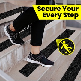 TAPEBEAR Black Safety Grip Tape 2inch x 60feet, Warning Anti-Slip Tape Strong Adhesive Waterproof for Indoor Outdoor Steps Stairs, Compatible with Plastic, Wood, Ceramic, Glass, Metal, 2Rolls