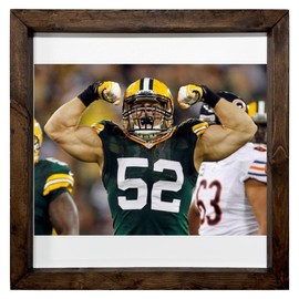 FC Carino Clay Matthews - A Nice Print with Wood Frame FCA #FCAG687308, White Background, 6X6