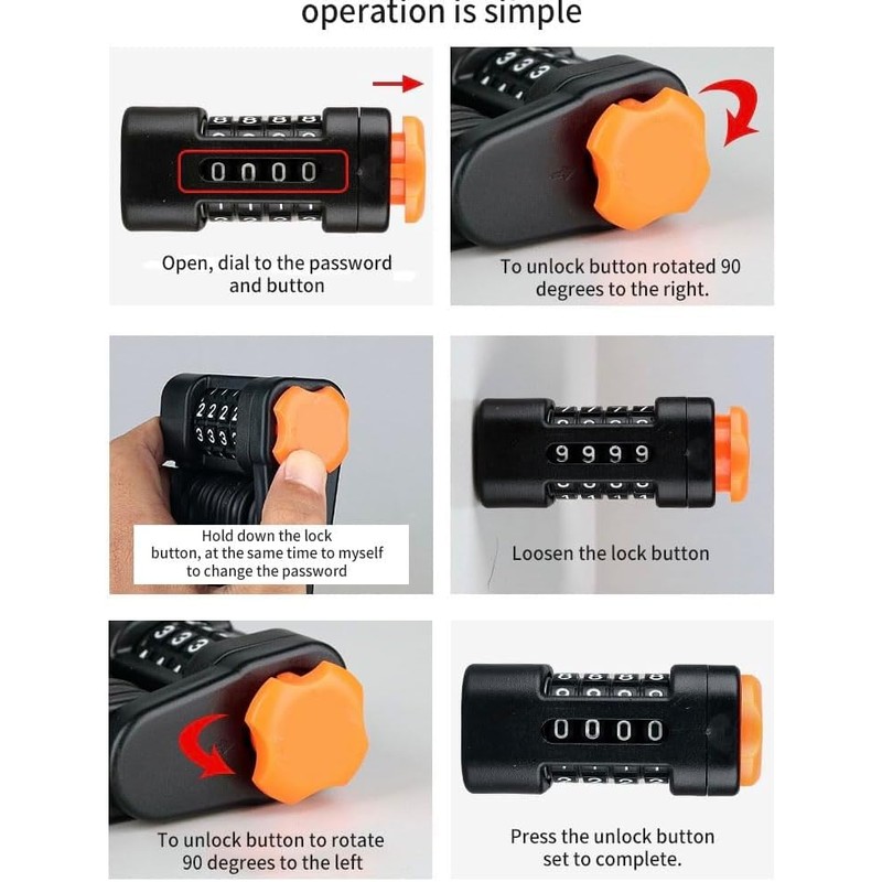 Bicycle Lock - High Security Folding Lock 85 cm Theft-Proof