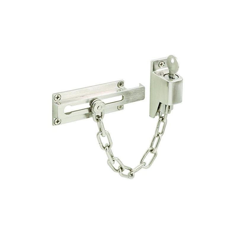Prime-Line U 11093 Keyed Chain Door Guard, 3-1/4 In., Steel