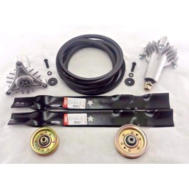proven part 42 Inch Lawn Mower Deck Rebuild Kit Replaces Blade Spindle Pulley Belt 130794 173437 134149 144959