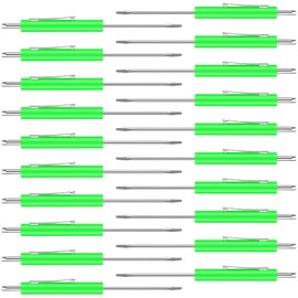 20 Pcs Pocket Screwdriver Double End Mini Screwdriver Set Dual-use Valve Core Removal Tool with Clips Slotted Screwdriver for Ring Doorbell Electricians Mechanicians Technicians Assemblers (Green)