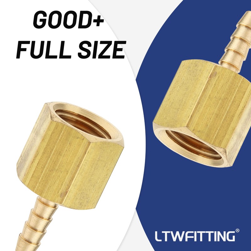LTWFITTING Brass BSP Fitting Coupler/Adapter 1/4-Inch Female BSPP x 3mm