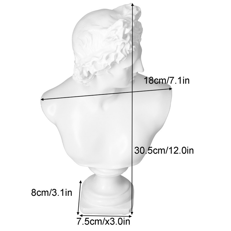 Nordic Style Character Figurine Bust Statue Craft Ornament for Desktop