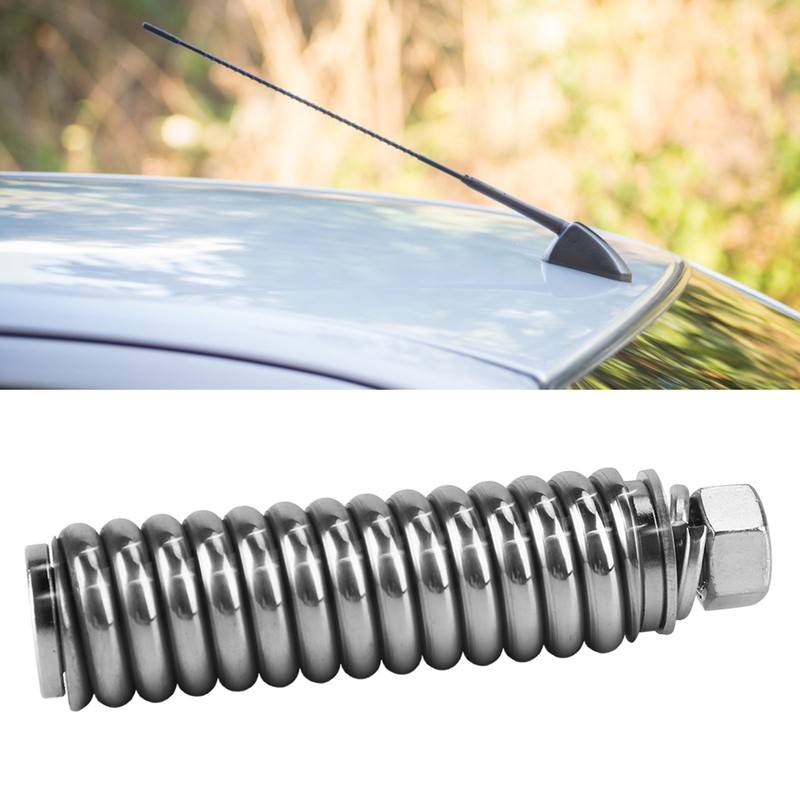 Antenna Spring Mount Silver Shockproof Protective Signal Reception Improvement Flexibility