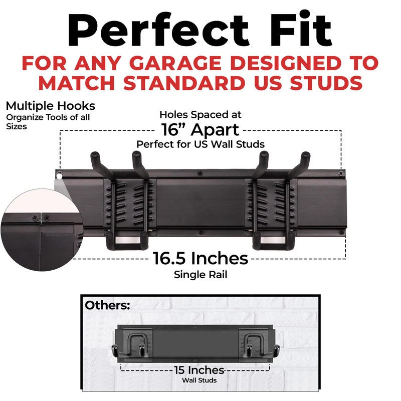NINE FORTY Garage Tool Organizer Wall Mount - 49.5 Inches