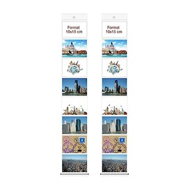 trendfinding 2 Photo Pockets 10 x 15 cm for 8 Photos Landscape Format Decorative Photo Pictures Card Holder Photo Wall Photo Curtain Photo Holder Card Holder