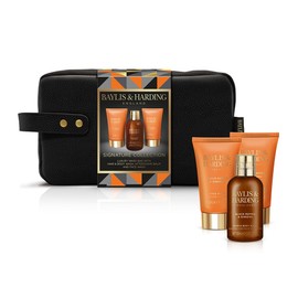 Baylis & Harding Black Pepper & Ginseng Men's Luxury Wash Bag Gift Set (Pack of 1) - Vegan Friendly