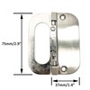XMHF Recessed Type Furniture Wardrobe Drawer Pull Handle Silver Flat