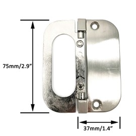 XMHF Recessed Type Furniture Wardrobe Drawer Pull Handle Silver Flat Cabinet Flush Ring Pull 2pcs