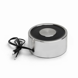 Fielect DC 12V 80Kg/176Lb Electric Lifting Magnet Electromagnet Solenoid Lift Holding Circular Suction-Cup Electrical Round Sucker, 0.6A 7.2W