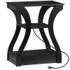 Segawe 3 Tier End Table with USB & Charging Station
