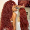 MARRY MOON 5x5 Mongolian Reddish Brown Lace Front Wigs 18inch