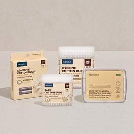 Mother-K 레이온 건티슈 15매 증정 신생아유아 면봉 4종 세트(100P+300P+50P+80P) Rayon Cotton Tissue 15 Sheets Bonus Newborn Baby Cotton Swab 4-Piece Set (100P+300P+50P+80P)