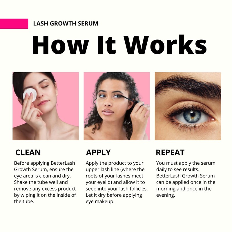 BetterLash Growth Serum for Longer and Thicker Eyelashes (3 mL)