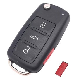 Horande Replacement Key Fob Cover Case fits for VW Jetta Passat Keyless Entry Key Fob Shell 4 Buttons