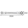 TONE RMFWB-1416 Double Neck Swing Ratchet Glasses Wrench Double Sided