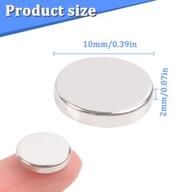 Aenienoe Neodym Magnete 52 Kleine Magnete Stark Runde 10x2mm Mini Magnet für Pinnwand Magnettafel Kühlschrank Whiteboard Handwerk Fotos Magneten Extra Stark