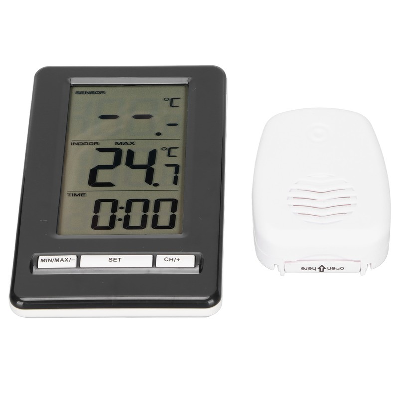Wireless Electronic Thermometer Indoor Outdoor Home Digital Weather Station Clock