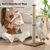Peluomoz 36'' Tall Cat Scratching Post, Large Sisal Scratch Post