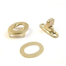 DOT Scoville Common Sense Fastener Set, Turn Button Fastener Set, Gilt Brass Finish (5 Piece Set)