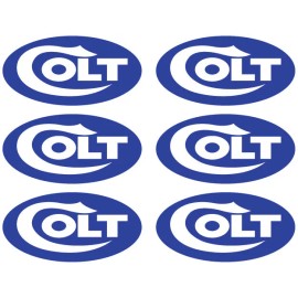 Wilson Graphics 6 Colt Decals -1" tall x 2" wide - 6 mil Indoor/Outdoor Vinyl - Peel and Stick