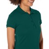 IZOD Junior's Uniform Short Sleeve Interlock Polo, Forest Green, Large