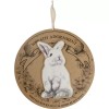 PBK ~ Ordered from www.intheberrypatch.com NEW!~Wood Wreath Insert~White Bunny Rabbit~Easter~