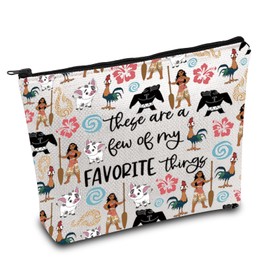 ENSIANTH Princess Inspired Makeup Bag Maui Hei Hei Princess Ocean Gift Polynesian Princess Cosmetic Bag Princess Lover Gift (mo Princess MU)