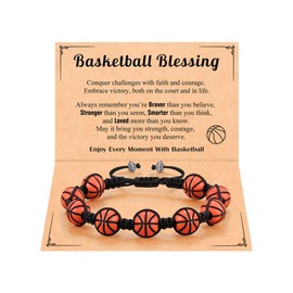PINKDODO Basketball Gifts for Boys 8 12 10 14 Basketball Bracelet Christmas Gifts for Teen Boys Teenage Senior Night Gifts