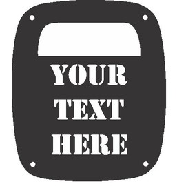 JeepTails Put Your Text Here - Contact Us - Tail lamp Light Covers Compatible with Jeep CJ or YJ and TJ Wranglers - Black - Set of 2