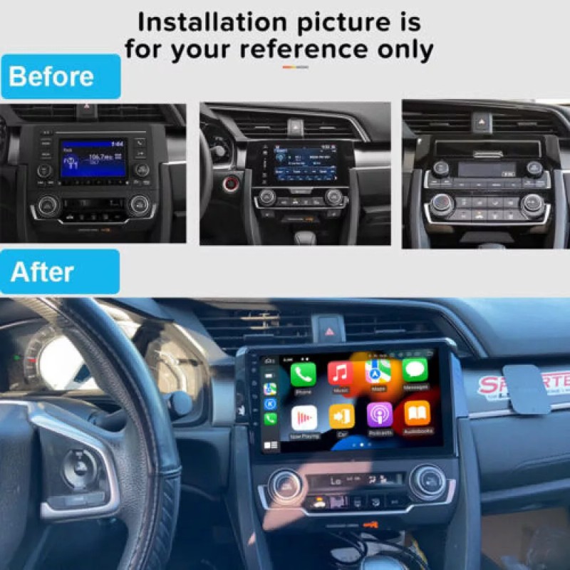 Podofo Apple Carplay For Honda Civic 2016-2020 Android 13 Car