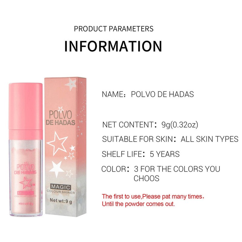 Highlight Powder Stick Puff, Small Glittering 9G Light Texture Plastic