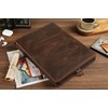 Leather Business Checkbook Binder - 7 Ring Zippered Binder with