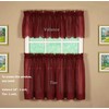 Today's Curtain Emelia Original Voile Tier Pair 30", Burgundy, 60"