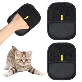 CJAPGJW Pet Hair Remover Glove, Fur Magnetic Glove, 2 Cat Brushes for Hair Care, Fur Wonder Brush for Dogs and Cats, Ideal for Cleaning and Care When Bathing