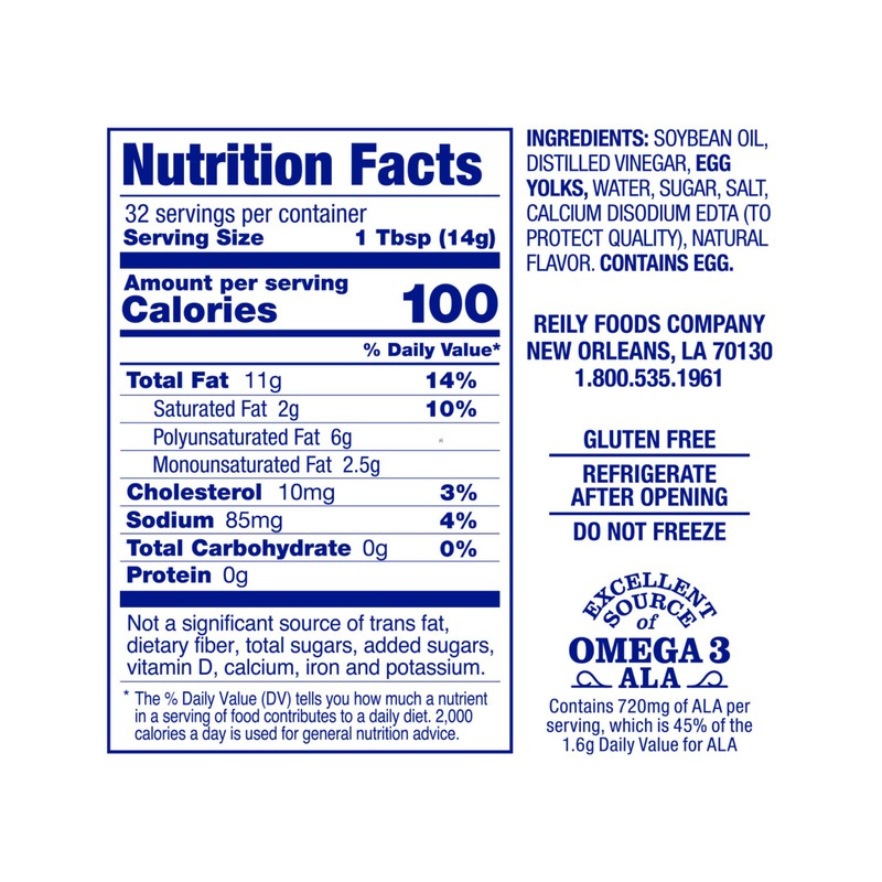 Blue Plate Real Mayonnaise, 16 Fl Oz Jar (Pack of