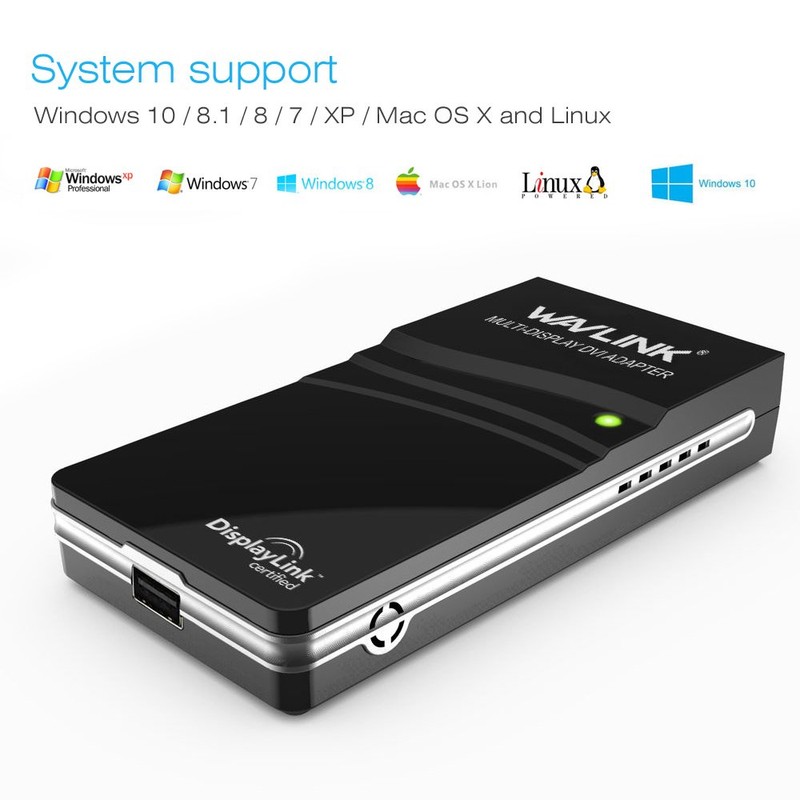 Wavlink USB 2.0 VGA / DVI/HDMI Multi-Display Adapter Graphics Adapter,