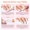 Modelones French Tip Press on Nails Short, Oval Fake Nails,