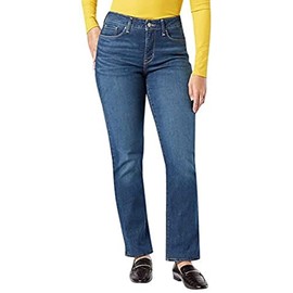 Levi Strauss Signature Gold Women's Curvy Totally Shaping Straight Jeans (Available in Plus Size), Jackson Square, 14 Short