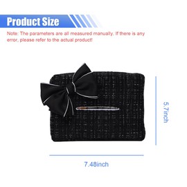 DUSCOKE Car Tissue Holder, Cute Bow Tissue Box Cover for Auto Backseat, Rectangle Auto Napkin Holder Keep Car Tidy, Universal Napkin Storage Organizer for Vehicle Sun Visor, Headrest (Black)