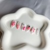 Pink Cheek Gras Cat Nail Tips - Short Oval /