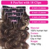 Clip in Hair Extensions Real Human Hair, 20 Inch 120g,