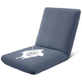Leweet Chair Cover, Stretchable, Waterproof, Washable, Stretch, Full Coverage, For Armless Seats, Cover Only, Easy to Put On and Take Off, All Seasons, Comfortable Seat Renovation (Dark Gray)