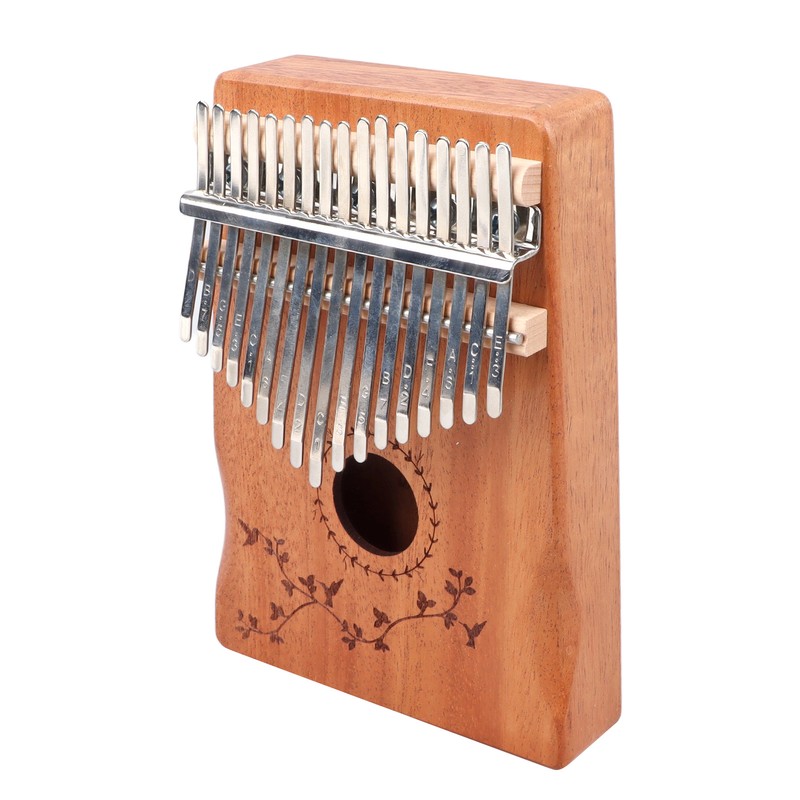 17 Keys Thumb Piano Mahogany Wood Finger Harp Mini Thumb
