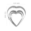 Heart Cookie Cutter Set - 5.2”,4.1”,3.5” - 3 Piece -